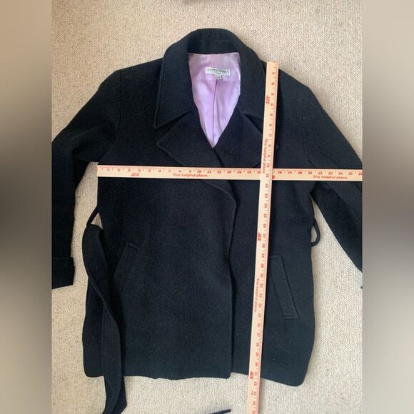 Jasper Conran Alpaca Wool Blend Lined Wrap Coat sz 10 PW 12 - Picture 6 of 11